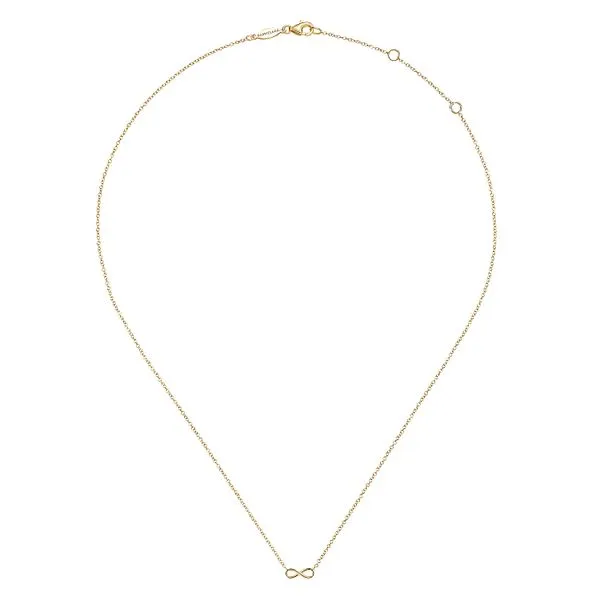 14K Yellow Gold Infinity Pendant Necklace Image 2 Koerbers Fine Jewelry Inc New Albany, IN