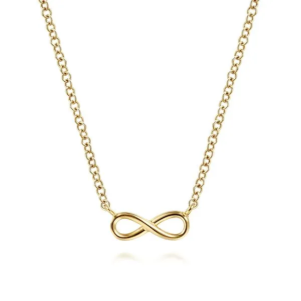 14K Yellow Gold Infinity Pendant Necklace Koerbers Fine Jewelry Inc New Albany, IN
