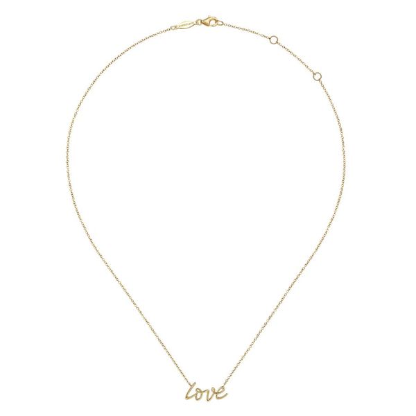 14K Yellow Gold Love Necklace Image 2 Koerbers Fine Jewelry Inc New Albany, IN
