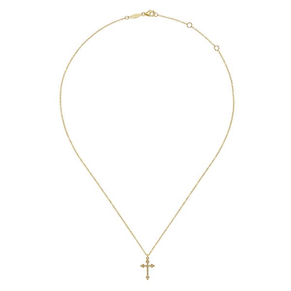 14K Yellow Gold Bujukan Cross Pendant Necklace Image 2 Koerbers Fine Jewelry Inc New Albany, IN