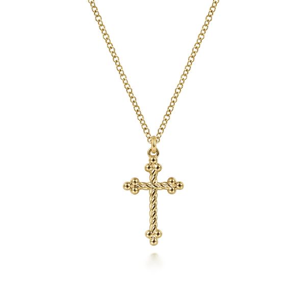 14K Yellow Gold Bujukan Cross Pendant Necklace Koerbers Fine Jewelry Inc New Albany, IN