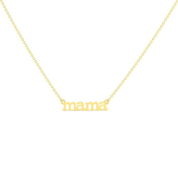 14K Yellow Gold MAMA Script Necklace Koerbers Fine Jewelry Inc New Albany, IN