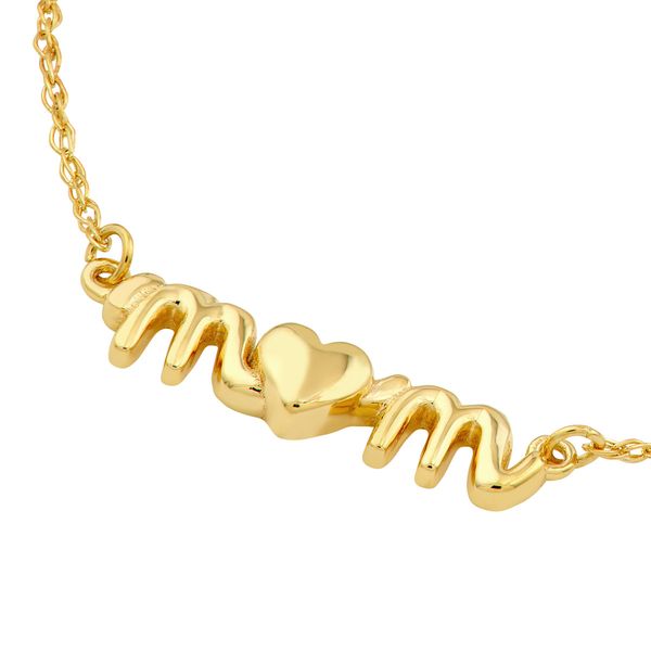 14 Yellow Gold Mom Heart Necklace Image 2 Koerbers Fine Jewelry Inc New Albany, IN