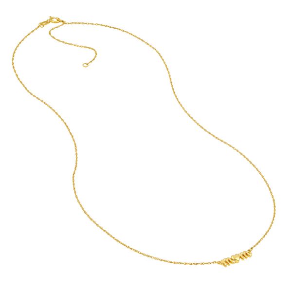 14 Yellow Gold Mom Heart Necklace Image 3 Koerbers Fine Jewelry Inc New Albany, IN