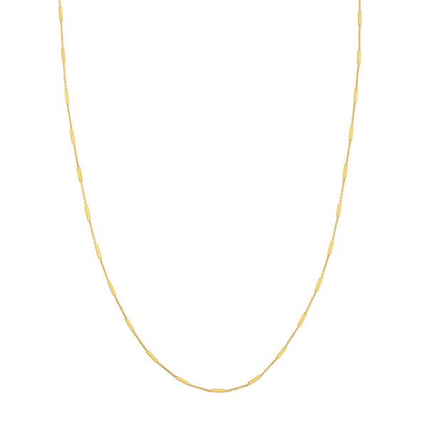 14K Yellow Gold Bar Station Cable Chain Koerbers Fine Jewelry Inc New Albany, IN