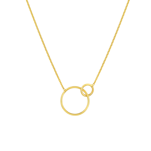 14K Yellow Gold Interlocking Open Circles Adjustable Necklace Koerbers Fine Jewelry Inc New Albany, IN