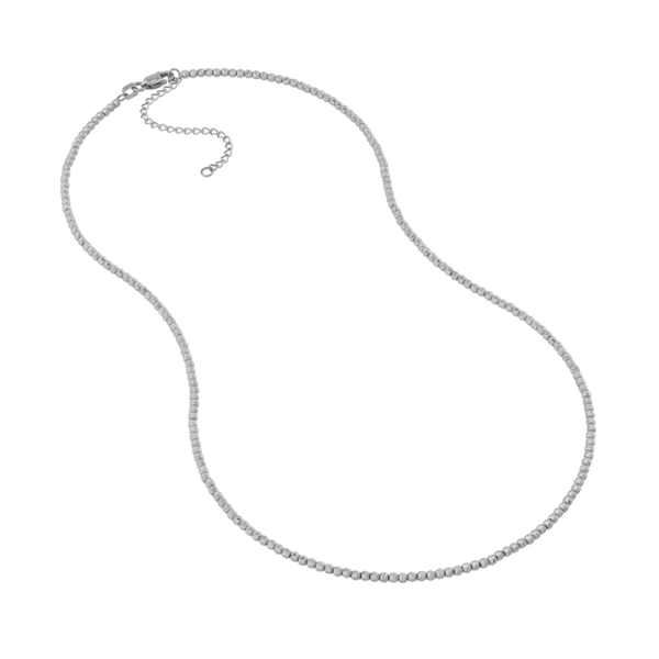 14K White Gold Textured Shimmering Bead Chain Image 2 Koerbers Fine Jewelry Inc New Albany, IN