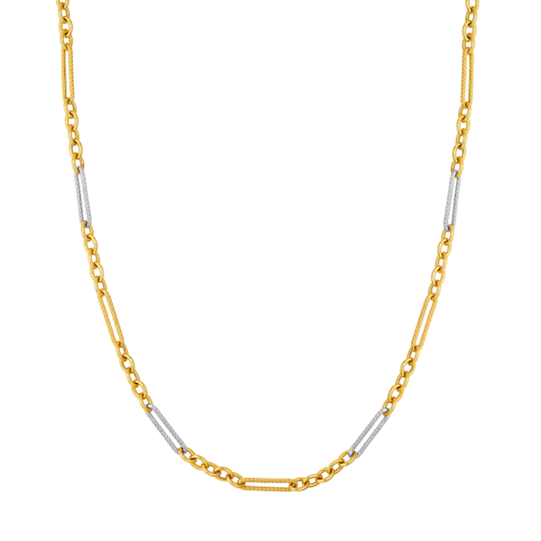 14K Two-Tone 5+1 Twist Link Necklace Koerbers Fine Jewelry Inc New Albany, IN
