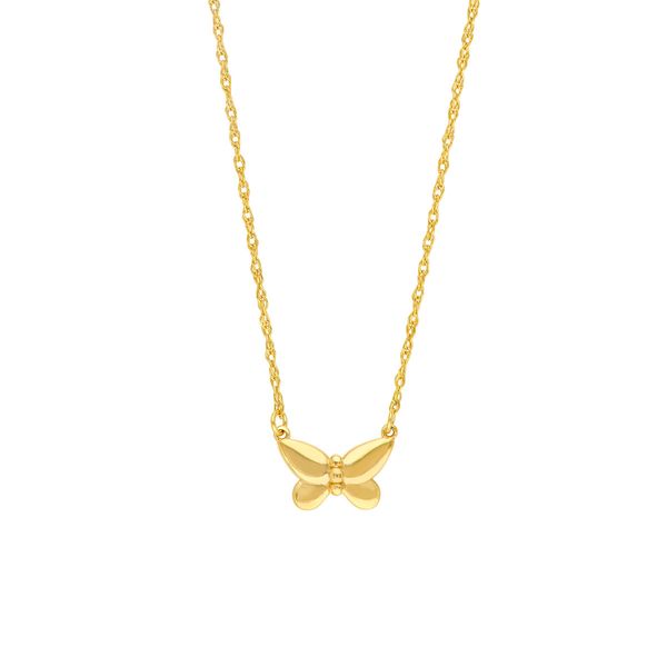 14K Yellow Gold Puffy Butterfly Necklace Koerbers Fine Jewelry Inc New Albany, IN