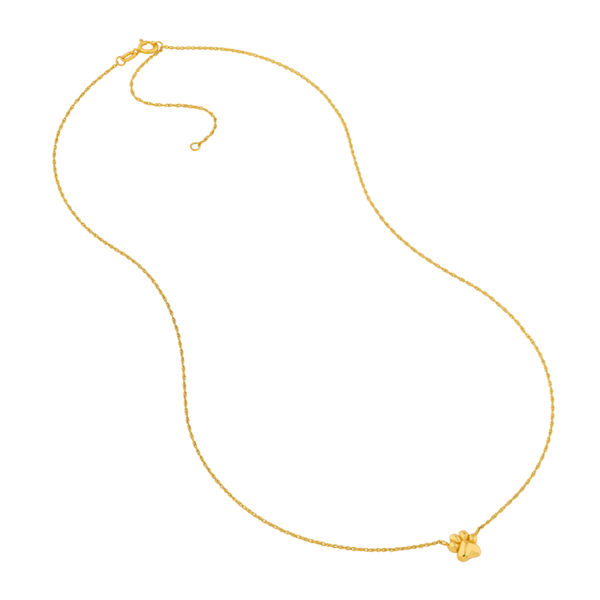 14K Yellow Gold So You Paw Print Pendant Necklace Image 2 Koerbers Fine Jewelry Inc New Albany, IN