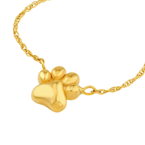 14K Yellow Gold So You Paw Print Pendant Necklace Image 3 Koerbers Fine Jewelry Inc New Albany, IN