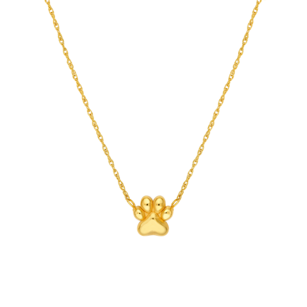 14K Yellow Gold So You Paw Print Pendant Necklace Koerbers Fine Jewelry Inc New Albany, IN