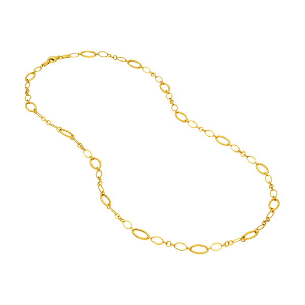 14K Yellow Gold Oval Twisted & Polished Link Chain Image 2 Koerbers Fine Jewelry Inc New Albany, IN