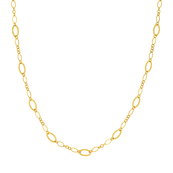 14K Yellow Gold Oval Twisted & Polished Link Chain Koerbers Fine Jewelry Inc New Albany, IN