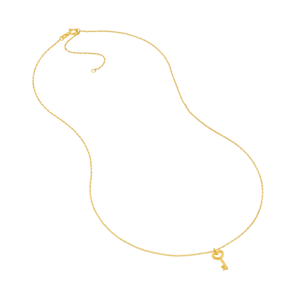 14K Yellow Gold So You Heart Key Pendant Necklace Image 2 Koerbers Fine Jewelry Inc New Albany, IN