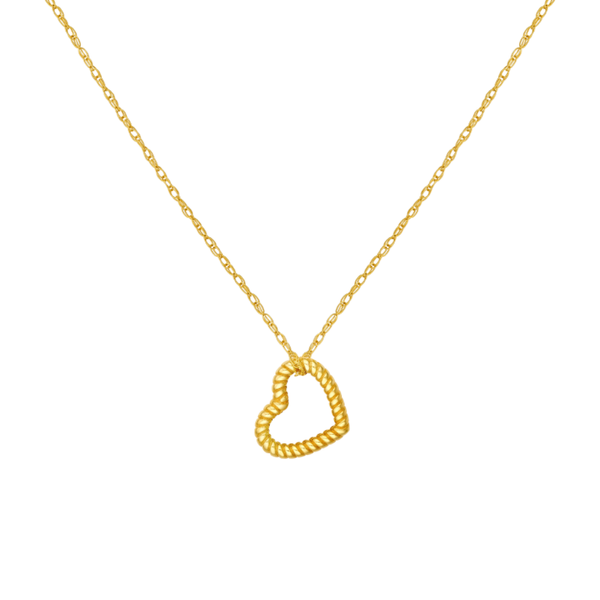 14K Yellow Gold Twist Open Heart Rope Necklace Koerbers Fine Jewelry Inc New Albany, IN