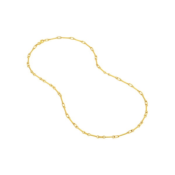 14K Yellow Gold Mini Barbell Necklace Image 2 Koerbers Fine Jewelry Inc New Albany, IN