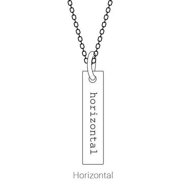 14K Yellow Gold Engravable 4 Sided Bar Pendant Image 4 Koerbers Fine Jewelry Inc New Albany, IN