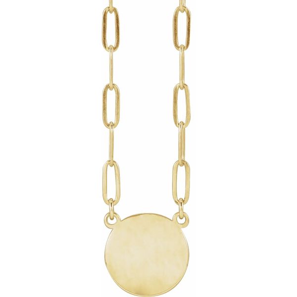 14K Yellow Gold Engravable Disc Necklaces Koerbers Fine Jewelry Inc New Albany, IN