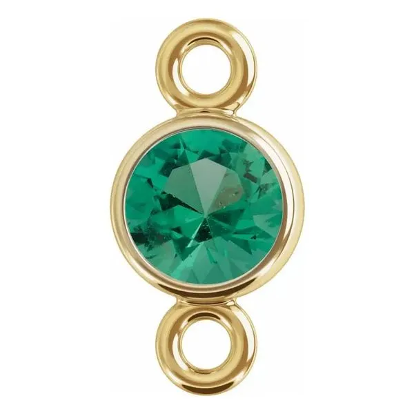 14K Yellow Gold Natural Emerald Permanent Jewelry Link Koerbers Fine Jewelry Inc New Albany, IN