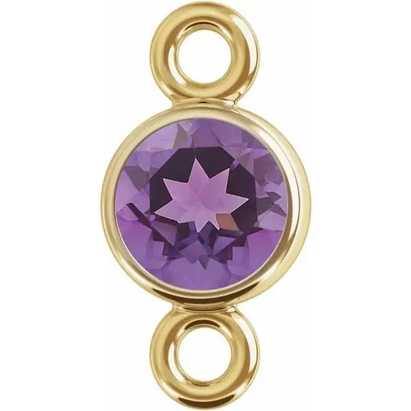 14K Yellow Gold Natural Amethyst Permanent Jewelry Link Koerbers Fine Jewelry Inc New Albany, IN