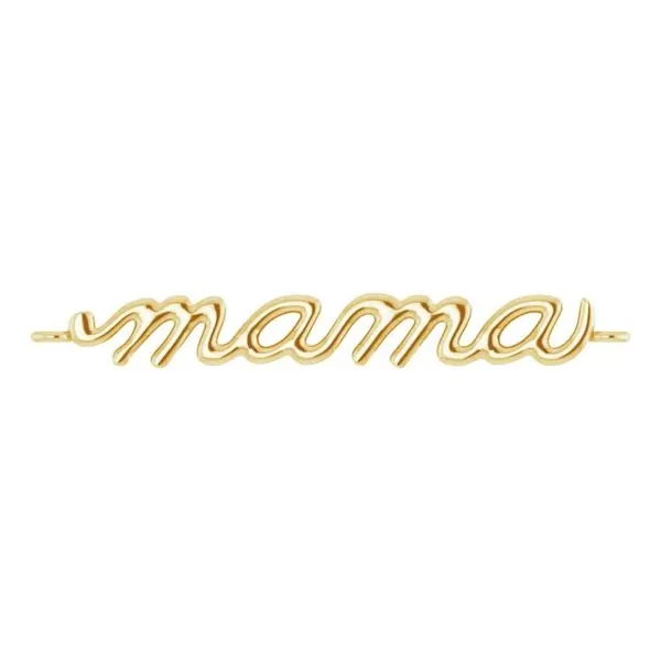 14K Yellow Gold Mama Permanent Jewelry Charm Koerbers Fine Jewelry Inc New Albany, IN