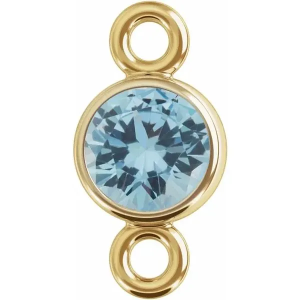 14K Yellow Gold Natural Aquamarine Permanent Jewelry Link Koerbers Fine Jewelry Inc New Albany, IN