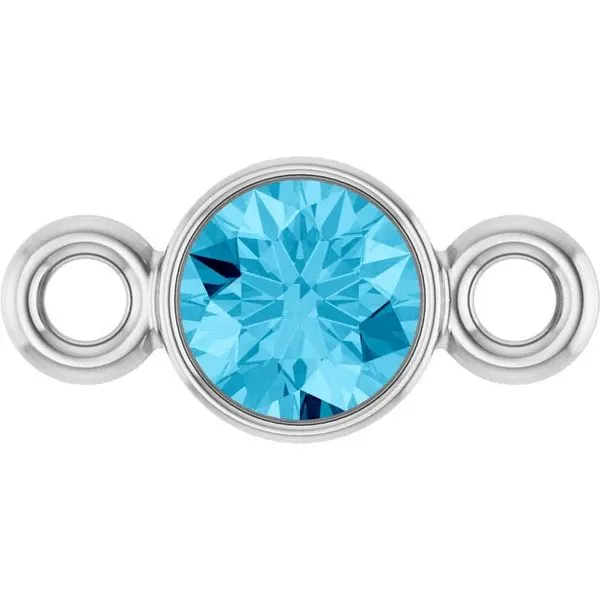 14K White Gold Natural Aquamarine Permanent Jewelry Link Koerbers Fine Jewelry Inc New Albany, IN
