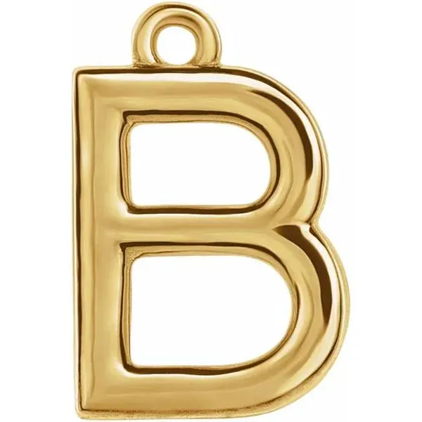 14K Yellow Gold Permanent Jewelry Initial 'B' Dangle Koerbers Fine Jewelry Inc New Albany, IN