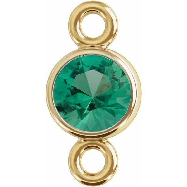 14K Yellow Gold Natural Emerald Permanent Jewelry Link Koerbers Fine Jewelry Inc New Albany, IN