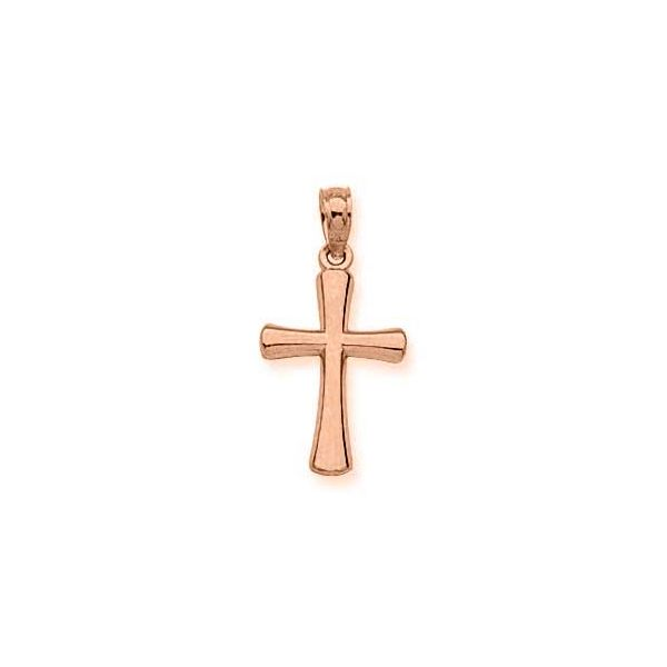 14K Rose Gold High Polish Cross Pendant Koerbers Fine Jewelry Inc New Albany, IN