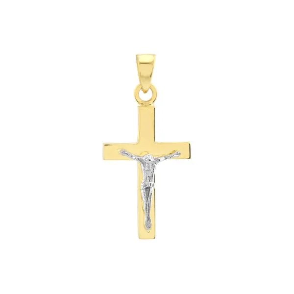 10K Yellow and White Gold Crucifix Pendant Koerbers Fine Jewelry Inc New Albany, IN