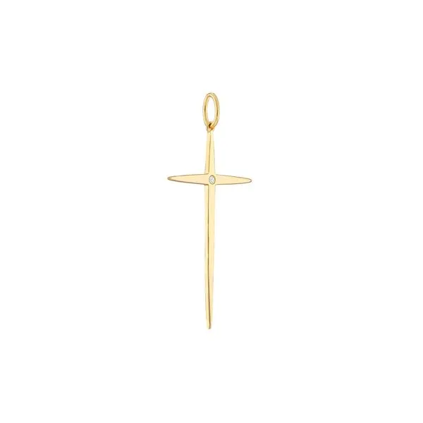 14K Yellow Gold Pointed Cross Pendant Image 2 Koerbers Fine Jewelry Inc New Albany, IN