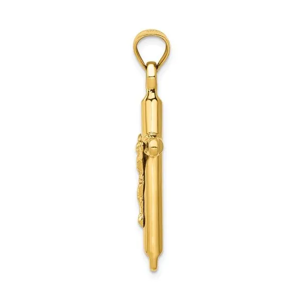 14K Yellow Gold Hollow Crucifix Pendant Image 2 Koerbers Fine Jewelry Inc New Albany, IN