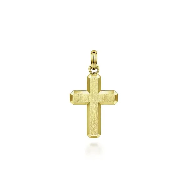 14K Yellow Gold Brushed Finish Cross Koerbers Fine Jewelry Inc New Albany, IN