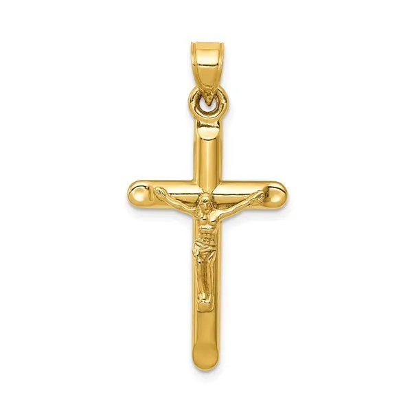 14K Yellow Gold Hollow Crucifix Pendant Koerbers Fine Jewelry Inc New Albany, IN