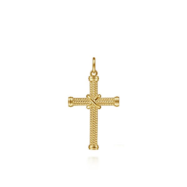 14K Yellow Gold Twisted Rope Cross Pendant Koerbers Fine Jewelry Inc New Albany, IN