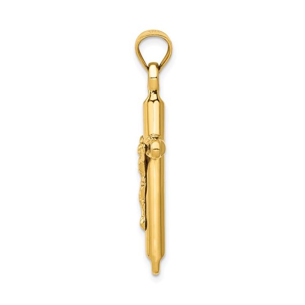 14K Yellow Gold Hollow Crucifix Pendant Image 2 Koerbers Fine Jewelry Inc New Albany, IN