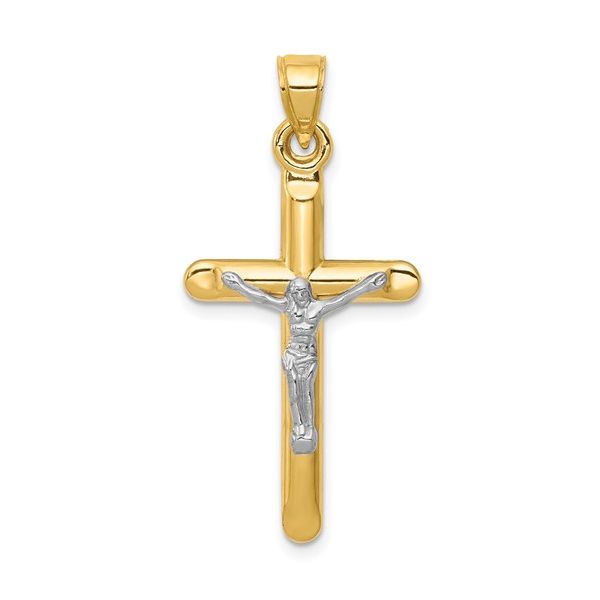 2-Tone 14K White and Yellow Gold Crucifix Koerbers Fine Jewelry Inc New Albany, IN