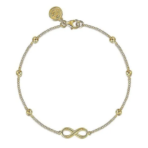 14K Yellow Gold Bujukan Chain Bracelet with Infinity Station Koerbers Fine Jewelry Inc New Albany, IN
