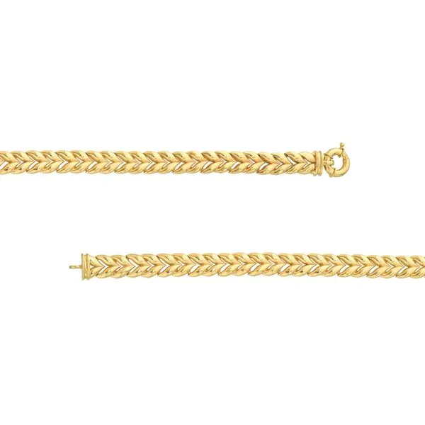 14K Yellow Gold Polished Wheat Link Bracelet Image 2 Koerbers Fine Jewelry Inc New Albany, IN