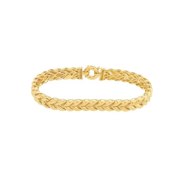 14K Yellow Gold Polished Wheat Link Bracelet Koerbers Fine Jewelry Inc New Albany, IN