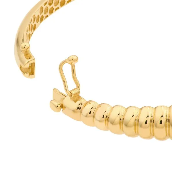14K Yellow Gold Graduated Ribbed Bangle Bracelet Image 4 Koerbers Fine Jewelry Inc New Albany, IN