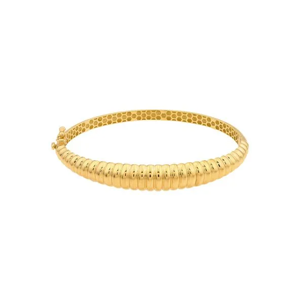 14K Yellow Gold Graduated Ribbed Bangle Bracelet Koerbers Fine Jewelry Inc New Albany, IN