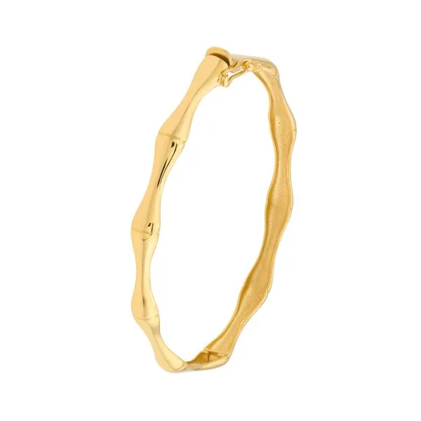 14K Yellow Gold Polished Bamboo Style Bangle Bracelet Image 2 Koerbers Fine Jewelry Inc New Albany, IN