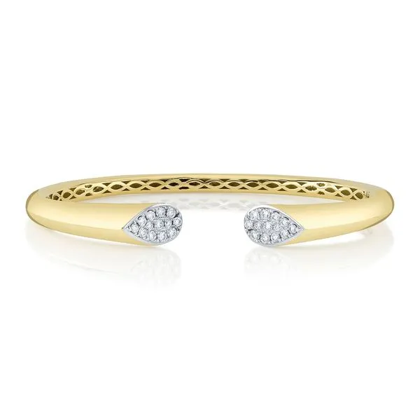 14K Two-Tone White and Yellow Gold Diamond Bangle Koerbers Fine Jewelry Inc New Albany, IN