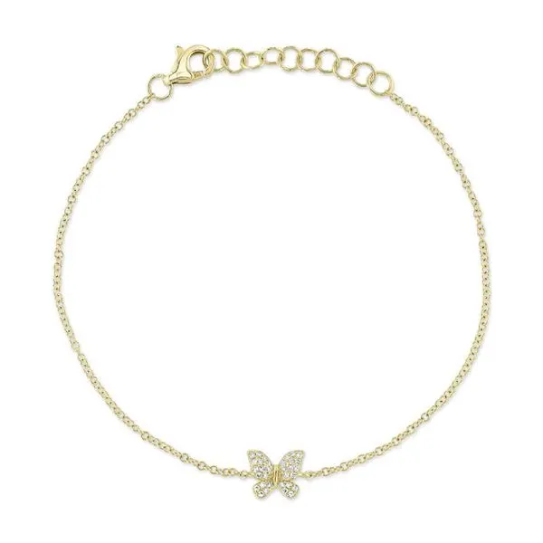 14K Yellow Gold Diamond Butterfly Bracelet Koerbers Fine Jewelry Inc New Albany, IN