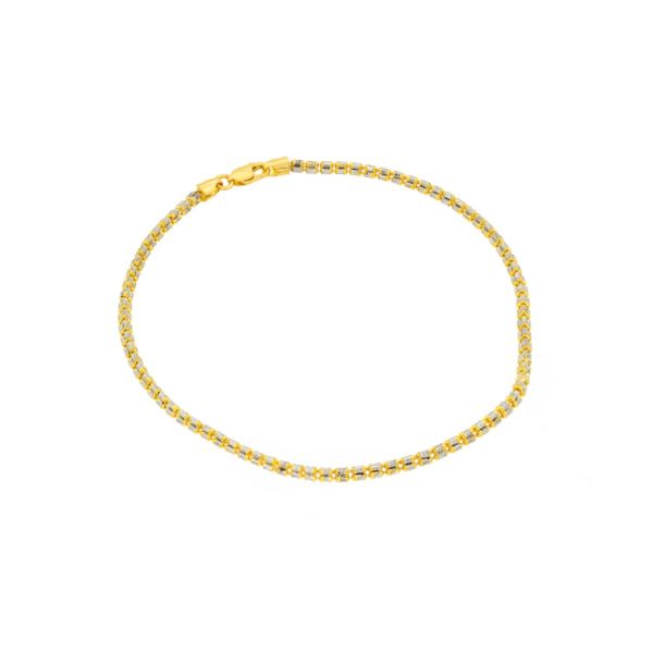 10K Two-Tone Ice Chain Bracelet 2.44mm Koerbers Fine Jewelry Inc New Albany, IN
