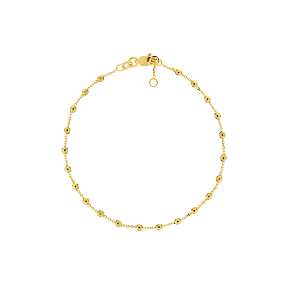 14K Yellow Gold Adjustable Diamond Cut Beaded Bracelet Koerbers Fine Jewelry Inc New Albany, IN