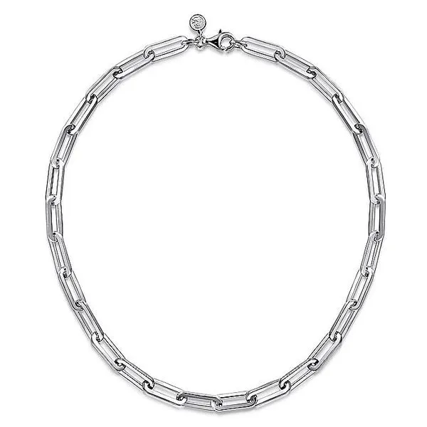 925 Sterling Silver Paper Clip Chain Necklace Image 2 Koerbers Fine Jewelry Inc New Albany, IN